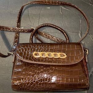 Alligator print crossbody bag
